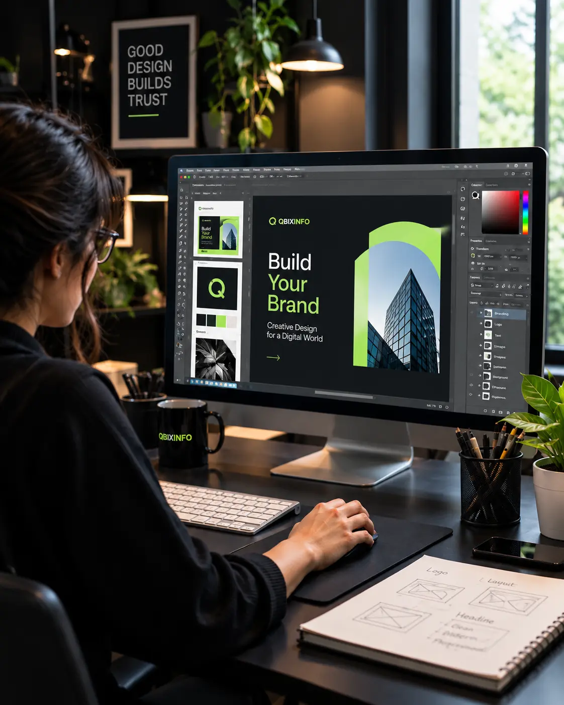 Modern creative workspace